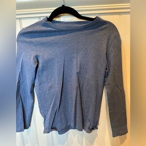 AMAZON ESSENTIALS Boys SIZE Youth Large Blue Grey Long Sleeve Tee Shirt